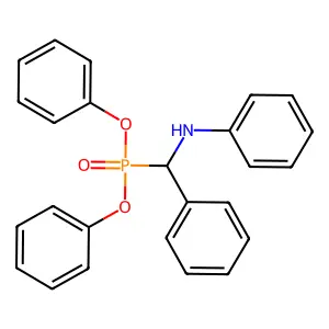 N-[diphenoxyphosphoryl(phenyl)methyl]aniline structure