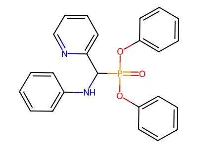 Diphenyl (alpha-anilino-2-pyridylmethyl)phosphonate structure