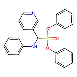 Diphenyl [anilino(pyridin-3-yl)methyl]phosphonate structure