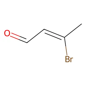 (2E)-3-bromobut-2-enal structure