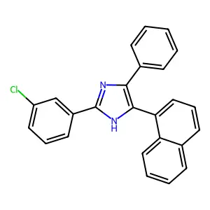 2-(3-chlorophenyl)-4-(1-naphthyl)-5-phenyl-1H-imidazole structure