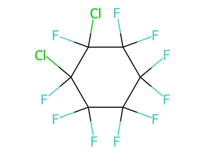 1,2-Dichlorodecafluorocyclohexane structure