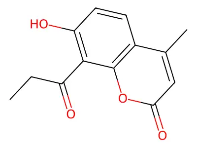 2H-1-Benzopyran-2-one, 7-hydroxy-4-methyl-8-(1-oxopropyl)- structure