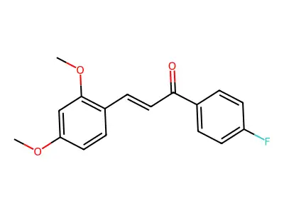 3-(2,4-Dimethoxyphenyl)-1-(4-fluorophenyl)prop-2-en-1-one structure