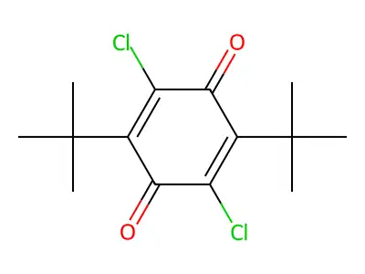 2,5-Dichloro-3,6-bis(1,1-dimethylethyl)-2,5-cyclohexadiene-1,4-dione structure