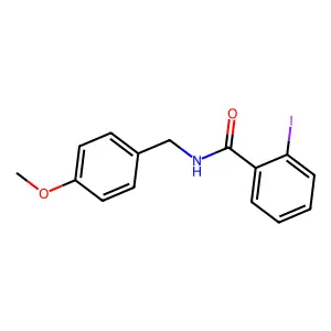 2-iodo-N-[(4-methoxyphenyl)methyl]benzamide structure