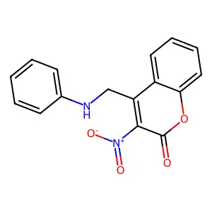 4-(Anilinomethyl)-3-nitrochromen-2-one structure
