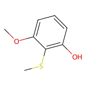Phenol, 3-methoxy-2-(methylthio)- structure