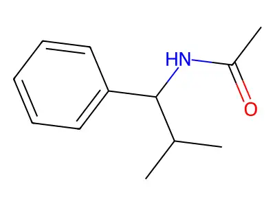 N-(2-methyl-1-phenylpropyl)acetamide structure