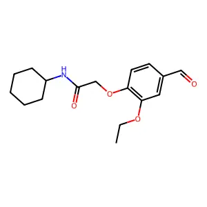 N-环己基-2-(2-乙氧基-4-甲酰基苯氧基)乙酰胺 structure