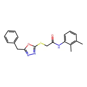 2-((5-Benzyl-1,3,4-oxadiazol-2-yl)thio)-N-(2,3-dimethylphenyl)acetamide structure