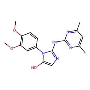 3-(3,4-Dimethoxy-phenyl)-2-(4,6-dimethyl-pyrimidin-2-ylamino)-3H-imidazol-4-ol structure