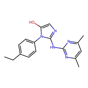 2-[(4,6-Dimethylpyrimidin-2-yl)amino]-1-(4-ethylphenyl)imidazol-5-ol structure