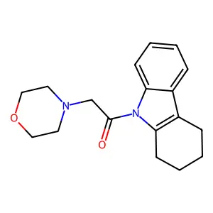 2-(morpholin-4-yl)-1-(1,2,3,4-tetrahydro-9H-carbazol-9-yl)ethanone structure