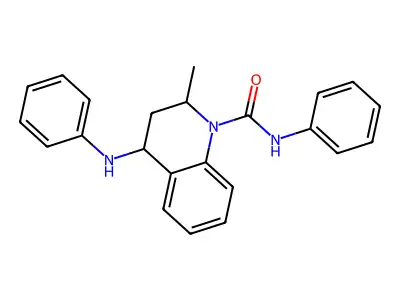 4-anilino-2-methyl-N-phenyl-3,4-dihydro-2H-quinoline-1-carboxamide structure