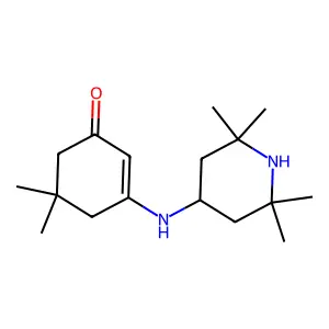 5,5-Dimethyl-3-((2,2,6,6-tetramethylpiperidin-4-yl)amino)cyclohex-2-enone structure