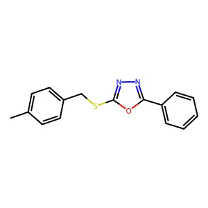 2-((4-Methylbenzyl)thio)-5-phenyl-1,3,4-oxadiazole structure