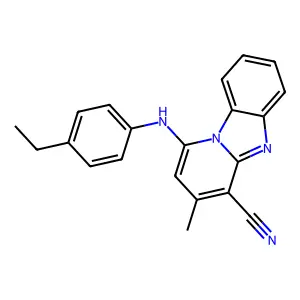 1-(4-Ethylanilino)-3-methylpyrido[1,2-a]benzimidazole-4-carbonitrile structure