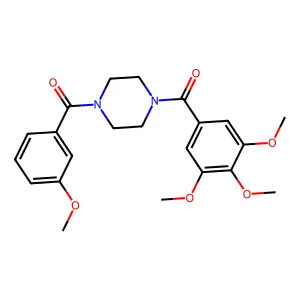 (3-Methoxyphenyl)-[4-(3,4,5-trimethoxybenzoyl)piperazin-1-yl]methanone structure