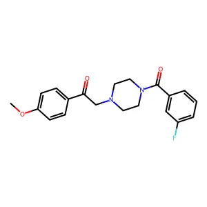 2-[4-(3-Fluorobenzoyl)piperazin-1-yl]-1-(4-methoxyphenyl)ethanone structure