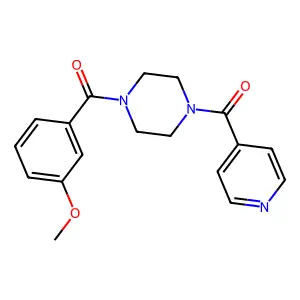 1-Isonicotinoyl-4-(3-methoxybenzoyl)piperazine structure