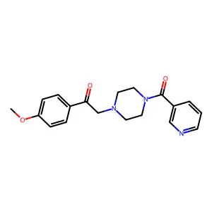 1-(4-Methoxyphenyl)-2-[4-(pyridine-3-carbonyl)piperazin-1-yl]ethanone structure