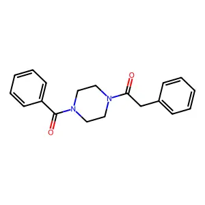 1-Benzoyl-4-(phenylacetyl)piperazine structure