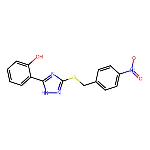 2-(5-((4-Nitrobenzyl)thio)-1H-1,2,4-triazol-3-yl)phenol structure