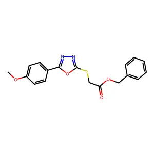 Benzyl {[5-(4-methoxyphenyl)-1,3,4-oxadiazol-2-yl]sulfanyl}acetate structure
