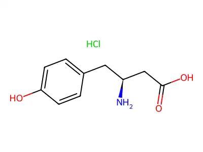 (S)-3-Amino-4-(4-hydroxyphenyl)butanoic acid hydrochloride structure