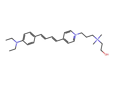 3-[4-[4-[4-(diethylamino)phenyl]buta-1,3-dienyl]pyridin-1-iu structure