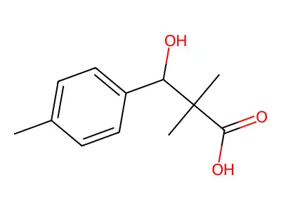 3-Hydroxy-2,2-dimethyl-3-(p-tolyl)propanoic acid structure