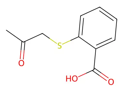 2-[(2-Oxopropyl)sulfanyl]benzoic acid structure