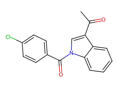 1-[1-(4-chlorobenzoyl)-1H-indol-3-yl]-1-ethanone structure