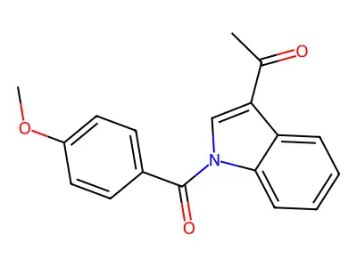 1-[1-(4-methoxybenzoyl)-1H-indol-3-yl]-1-ethanone structure