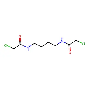 N,N'-(butane-1,4-diyl)bis(2-chloroacetamide) structure