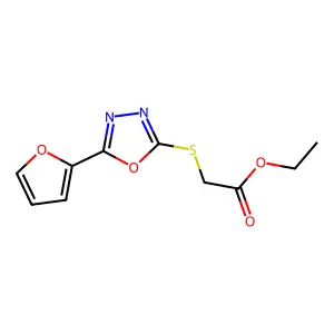 Ethyl 2-{[5-(furan-2-yl)-1,3,4-oxadiazol-2-yl]sulfanyl}acetate structure
