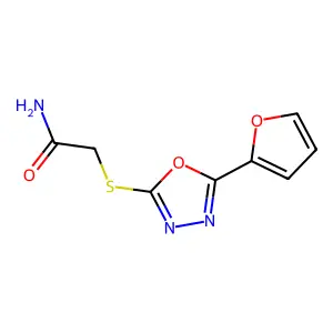 2-{[5-(Furan-2-YL)-1,3,4-oxadiazol-2-YL]sulfanyl}acetamide structure