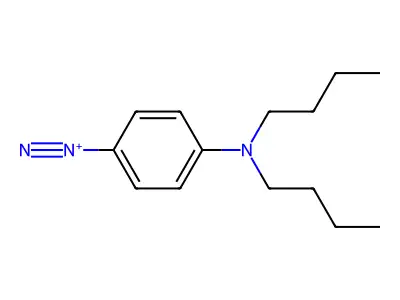 4-Dibutylaminobenzenediazonium fluoroborate structure
