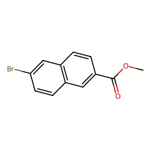 2-Bromo-6-methoxycarbonylnaphthalene structure