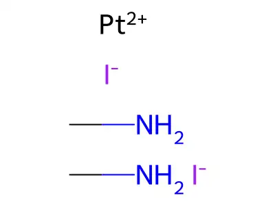Platinum (II), bis(methylammine)diiodo-, cis- structure