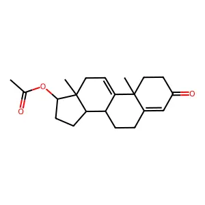 3-Oxoandrosta-4,9(11)-dien-17-yl acetate structure