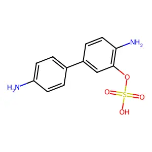 4,4'-Diamino-3-biphenylyl hydrogen sulfate structure