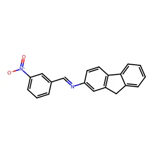 N-(9H-fluoren-2-yl)-1-(3-nitrophenyl)methanimine structure