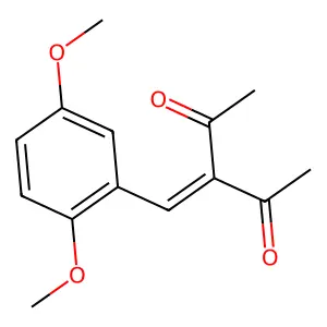 3-[(2,5-Dimethoxyphenyl)methylidene]pentane-2,4-dione structure