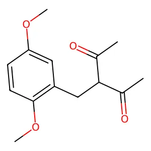 3-[(2,5-Dimethoxyphenyl)methyl]pentane-2,4-dione structure