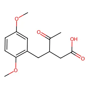 3-[(2,5-Dimethoxyphenyl)methyl]-4-oxopentanoic acid structure