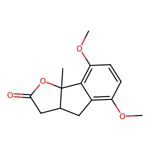 5,8-dimethoxy-8b-methyl-3a,4-dihydro-3H-indeno[1,2-b]furan-2-one structure