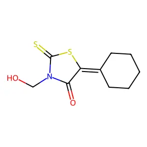 5-Cyclohexylidene-3-(hydroxymethyl)-2-thioxo-1,3-thiazolidin-4-one structure