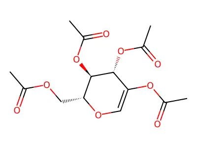 (-)-Tetra-O-acetyl-2-hydroxyl-D-glucal structure